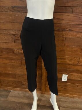 Source Unknown Black Cropped Asymmetric Ponte Pants